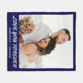 Couverture Polaire Love You Forever Couple Photo Fleece Blanket (Devant (Horizontal))