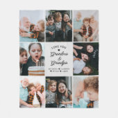 Couverture Polaire Love You Grand-mère & Grand-père Modern Collage de (Devant)