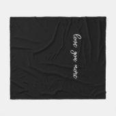 Couverture Polaire Love You More Clean Typography  (Devant (Horizontal))