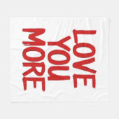 Couverture Polaire Love You More Minimal Heartfelt Design  (Devant (Horizontal))