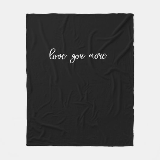 Couverture Polaire Love You More Typographie Propre (Devant)