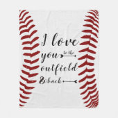 Couverture Polaire Love You to the Outfield & Back Baseball Softball (Devant)