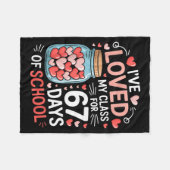 Couverture Polaire Loved My Cl For 67 Days Of School Valentine's Day  (Devant (Horizontal))
