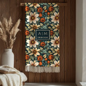 Couverture Polaire Lovely Fall Flowers Sage Olive Copper Rust Blanket