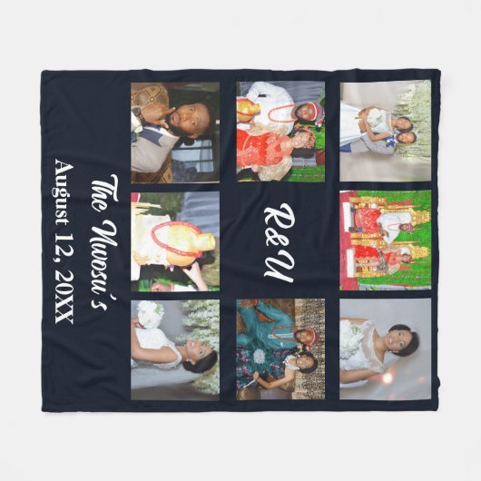 Couverture Polaire Lovely Mariage Collage (Devant (Horizontal))