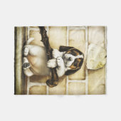 Couverture Polaire Lovely Puppy (Devant (Horizontal))