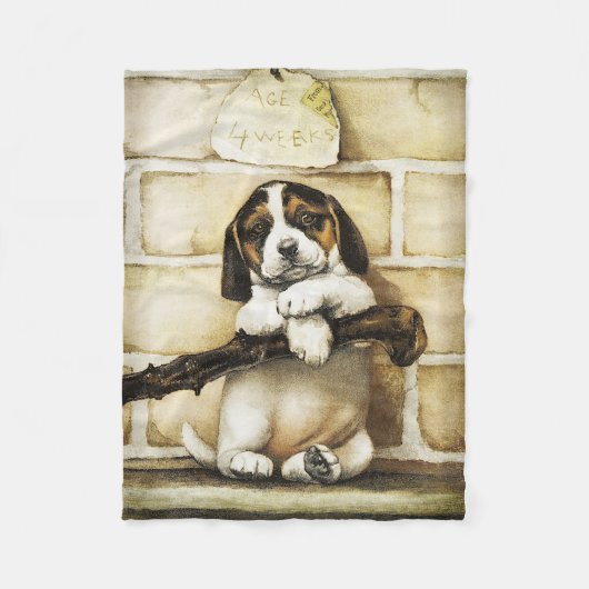 Couverture Polaire Lovely Puppy (Devant)