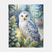Couverture Polaire Lovely Snowy Owl (Devant)