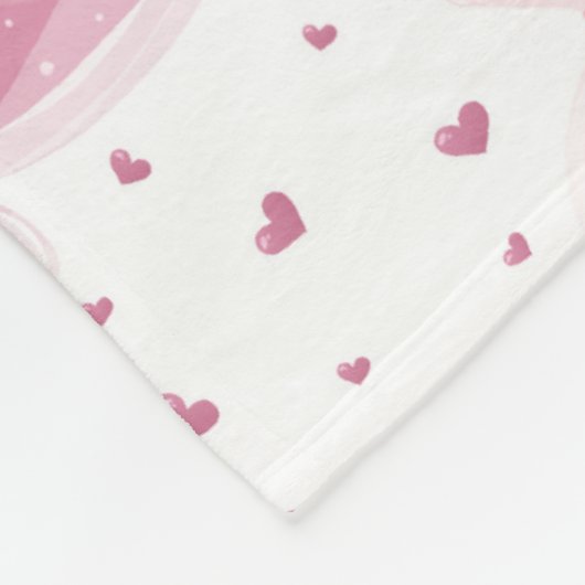 Couverture Polaire Lovely Valentine's Day Design thème Motif (Coin)