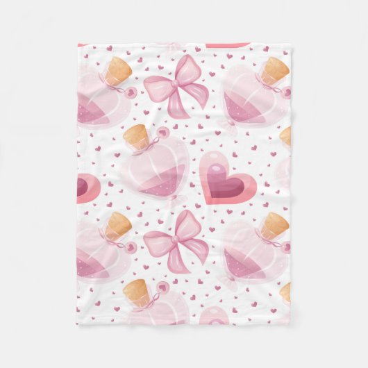 Couverture Polaire Lovely Valentine's Day Design thème Motif (Devant)