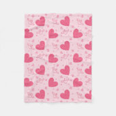 Couverture Polaire Lovely Valentine's Day Heart Theme Design (Devant)
