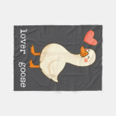 Couverture Polaire Lover Goose And Fighter Goose, Funny Couple Goose (Devant (Horizontal))