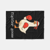 Couverture Polaire Lover Goose And Fighter Goose, Funny Couple Goose  (Devant (Horizontal))