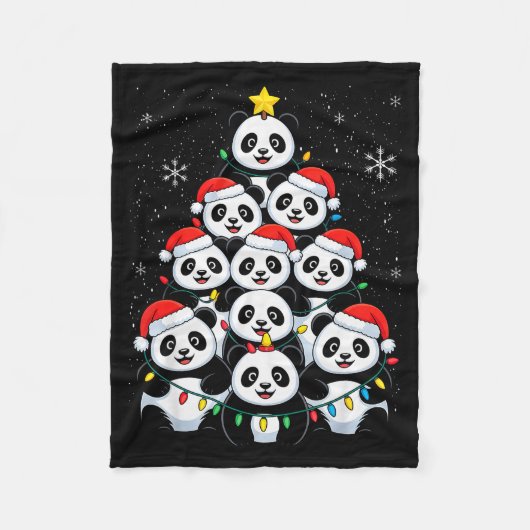 Couverture Polaire Lover Xmas Panda Christmas Tree (Devant)