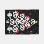 Couverture Polaire Lover Xmas Panda Christmas Tree T Shirt  (Devant (Horizontal))