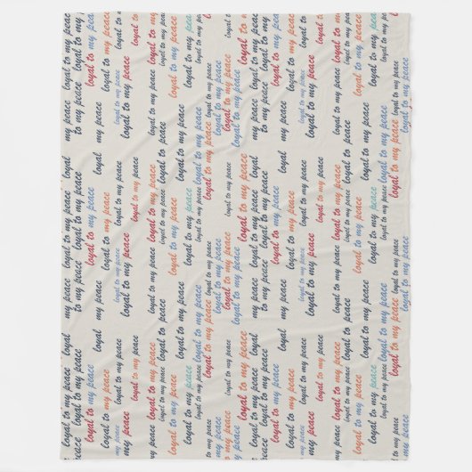 Couverture Polaire Loyal to My Peace Fleece Blanket (Devant)