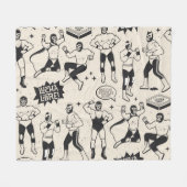 Couverture Polaire Lucha Libre : motif de lutteurs mexicains (Devant (Horizontal))