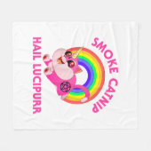 Couverture Polaire Lucipurr à la grêle à la fumée, Funny Satan Chat U (Devant (Horizontal))