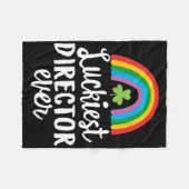 Couverture Polaire Luckiest Director Ever St Patrick Day Shamrocks  (Devant (Horizontal))