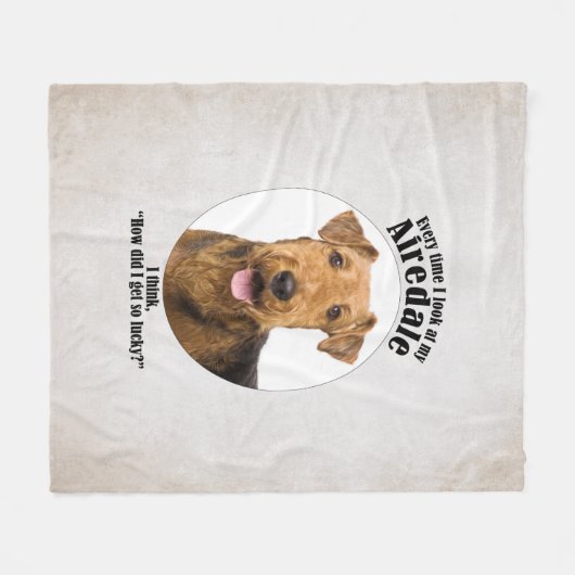 Couverture Polaire Lucky Airedale (Devant (Horizontal))