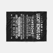 Couverture Polaire Lucky Bonus Papa Tee de Fille Awesome Père (Devant (Horizontal))