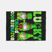 Couverture Polaire Lucky chaos coordinator shamrock leopard gnomes (Devant (Horizontal))