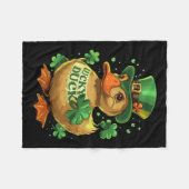 Couverture Polaire Lucky Duck Shamrock Funny Jour de la Saint Patrick (Devant (Horizontal))