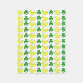 Couverture Polaire Lucky Duck Shamrock Rubber Ducky St Patrick's Day (Devant)