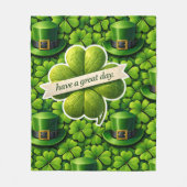 Couverture Polaire Lucky for leaf clover Saint Patrick's Day have a g (Devant)