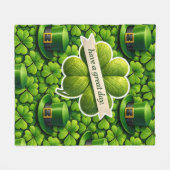 Couverture Polaire Lucky for leaf clover Saint Patrick's Day have a g (Devant (Horizontal))