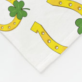 Couverture Polaire Lucky Golden Horseshoe avec Shamrock en blanc (Coin)