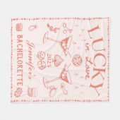Couverture Polaire Lucky in Love Peach Cocktail Bachelorette Party (Devant (Horizontal))