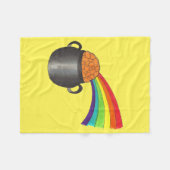 Couverture Polaire Lucky Pot of Gold Rainbow Saint Patrick's Day (Devant (Horizontal))