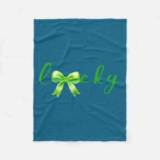 Couverture Polaire Lucky, St.patricks Day Coquette,shamrock Funny (Devant)
