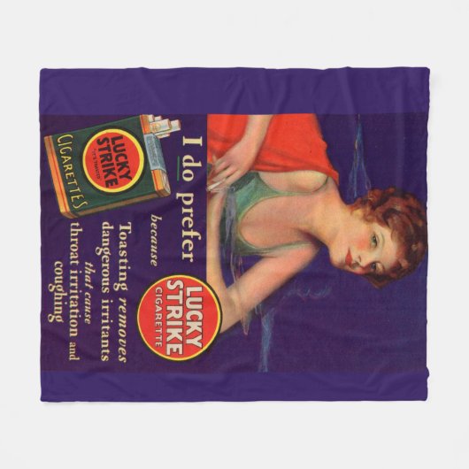 Couverture Polaire Lucky Strikes publicité des cigarettes des années (Devant (Horizontal))