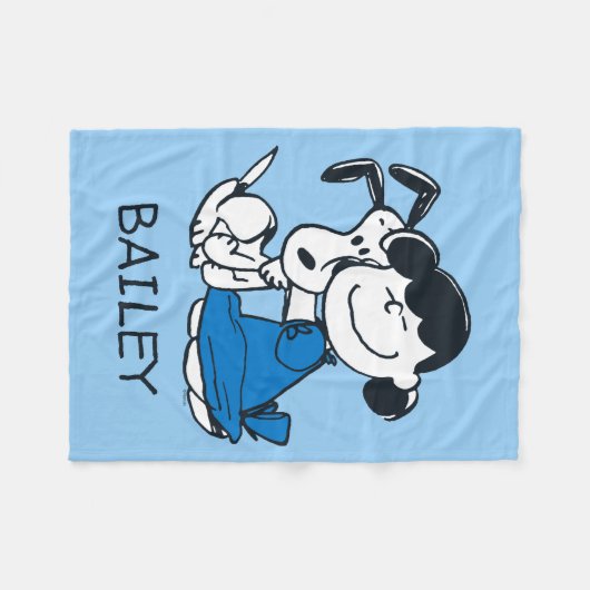 Couverture Polaire Lucy Hugging Snoopy (Devant (Horizontal))