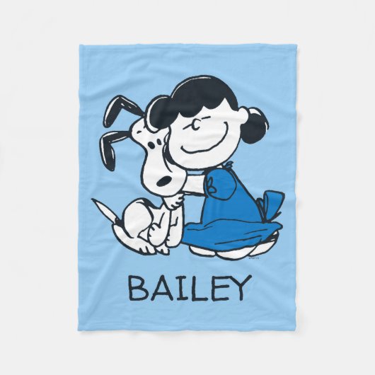 Couverture Polaire Lucy Hugging Snoopy (Devant)