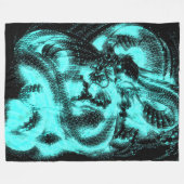 Couverture Polaire Lueur dans le dragon chinois foncé de zodiaque (Devant (Horizontal))