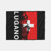 Couverture Polaire Lugano Suisse Drapeau suisse Ski (Devant (Horizontal))
