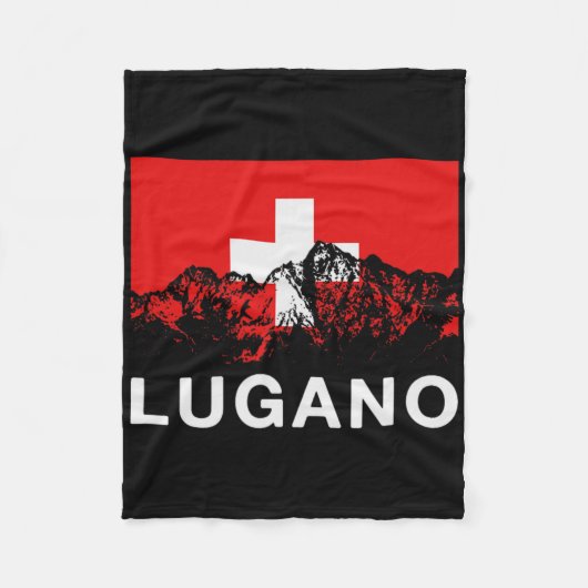 Couverture Polaire Lugano Suisse Drapeau suisse Ski (Devant)