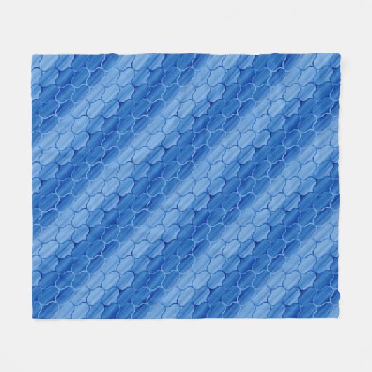 Couverture Polaire Lumière diagonale et Motif d'oignon bleu foncé (Devant (Horizontal))