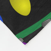 Couverture Polaire Lumières de Noël noires nommées personnalisées (Coin)