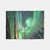 Couverture Polaire Lumières du nord vertes (Devant (Horizontal))