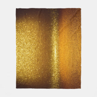 Couverture Polaire Lumières parties scintillant or, texture vintage d