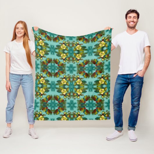 Couverture Polaire Lumineuse Aqua Magnolia Hiver molleton molleton (En situation)