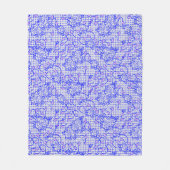 Couverture Polaire Lumineuse filet bleu avec fleurs 02b Offwhite BG (Devant)