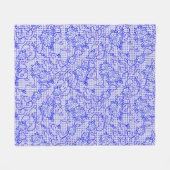 Couverture Polaire Lumineuse filet bleu avec fleurs 02b Offwhite BG (Devant (Horizontal))