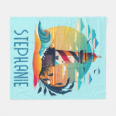 Couverture Polaire Luminosité de phare personnalisée (Devant (Horizontal))