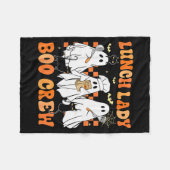 Couverture Polaire Lunch Lady Boo Crew Ghost Chef Funny Cafeteria Wor (Devant (Horizontal))