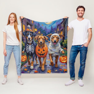 Couverture Polaire Lundehund norvégien Halloween Trick-or-Treating